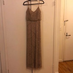 Adrianna Papell Art Deco Blouson Beaded Dress